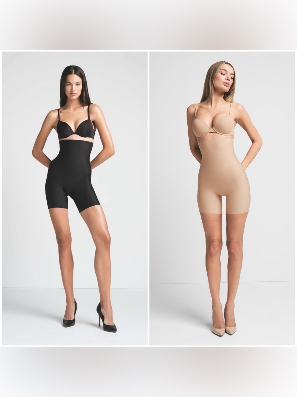 Bundle of 2 Skims Core Sculpt High-Waisted Shorts Size M in Clay and Black